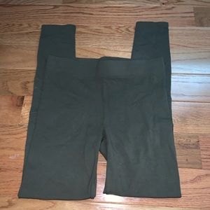 Army Green Leggings w/ Zippers